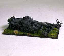 T-62 with mine roller